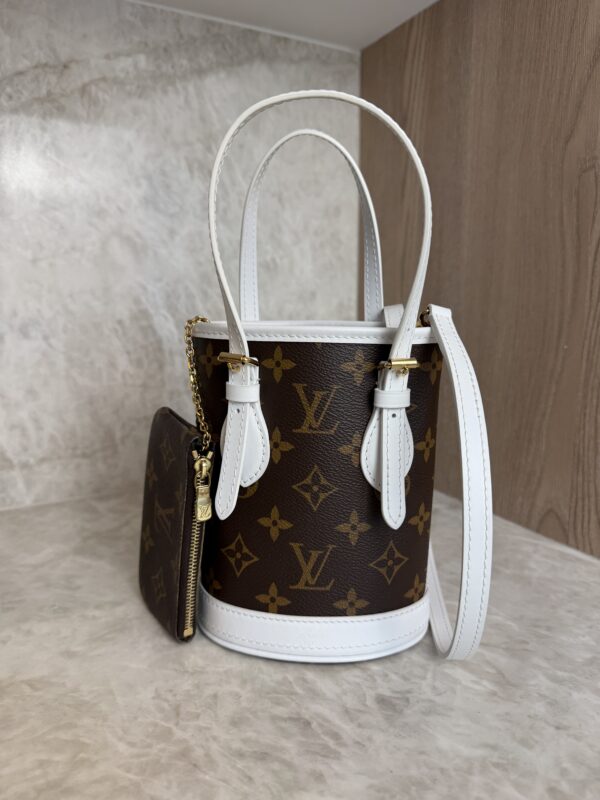 Louis Vuitton Monogram LV Match Nano Bucket Bag White