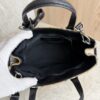 Burberry Goatskin Vintage Check Small Banner Tote Black