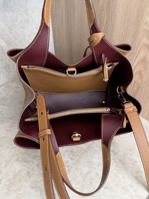 Tods Mini Leather Tote Kenia Bordeaux