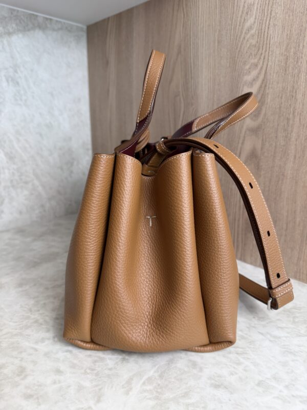 Tods Mini Leather Tote Kenia Bordeaux