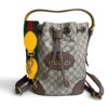 Gucci GG Supreme Monogram Neo Vintage Drawstring Bucket Backpack Beige New Acero Crop