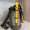 Gucci GG Supreme Monogram Neo Vintage Drawstring Bucket Backpack Beige New Acero Crop