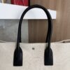 Saint Laurent (YSL) Canvas Rive Gauche Tote Naturale Black and Tan
