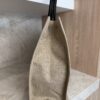 Saint Laurent (YSL) Canvas Rive Gauche Tote Naturale Black and Tan