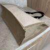 Saint Laurent (YSL) Canvas Rive Gauche Tote Naturale Black and Tan