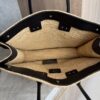 Saint Laurent (YSL) Raffia Calfskin Rive Gauche Tote Naturale Black