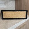 Saint Laurent (YSL) Raffia Calfskin Rive Gauche Tote Naturale Black