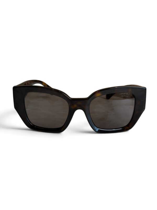 Chanel Acetate Rectangle Sunglasses 5506 Tortoise