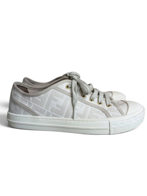 Fendi Zucca FF Logo Canvas Sneakers Womens Size: 9.5