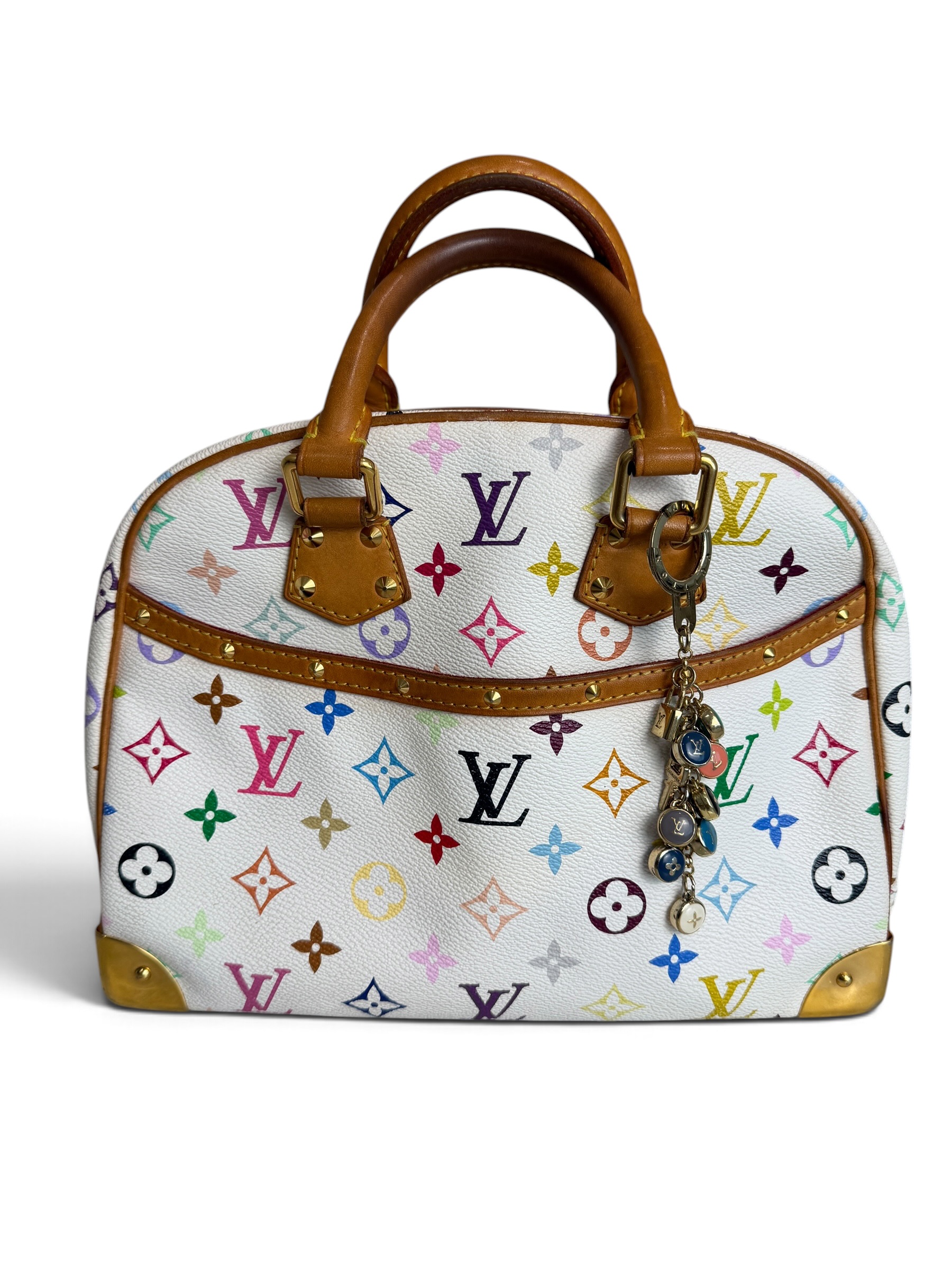 Louis Vuitton Monogram Multicolor Trouville White and Charm