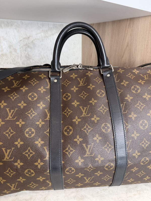 Louis Vuitton Keepall Bandouliere Bag Macassar Monogram Canvas 55