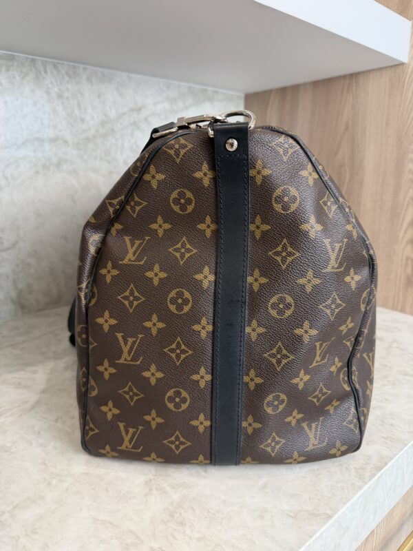 Louis Vuitton Keepall Bandouliere Bag Macassar Monogram Canvas 55