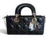 Christian Dior Lambskin Cannage Small Lady D-Joy Black Gold Hardware