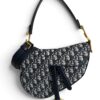 Christian Dior Saddle Handbag with Strap Oblique Canvas Medium