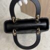 Christian Dior Lady Dior Bag Cannage Quilt Lambskin Medium Black and Gold Hardware