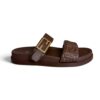 Fendi Feel FF Double Band Sandal Brown 38.5