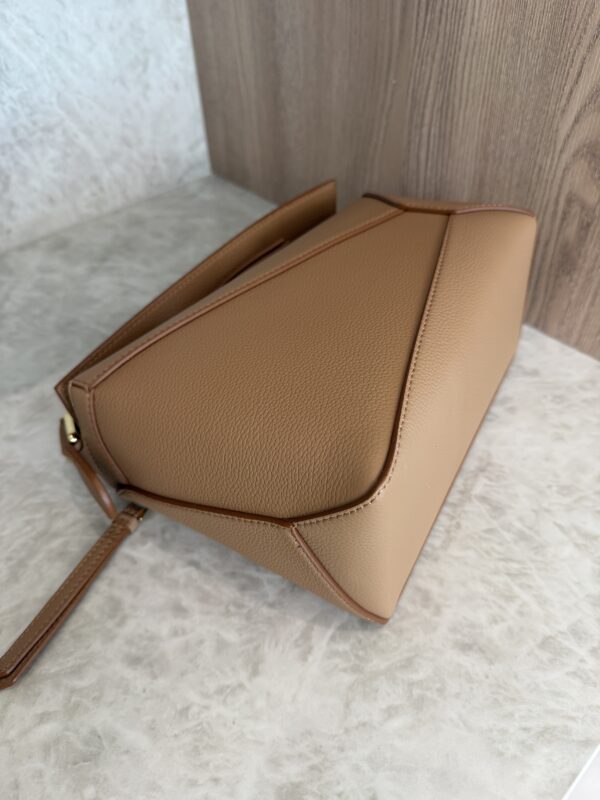 Loewe Small Puzzle Edge Bag in Soft Grained Calfskin Toffee