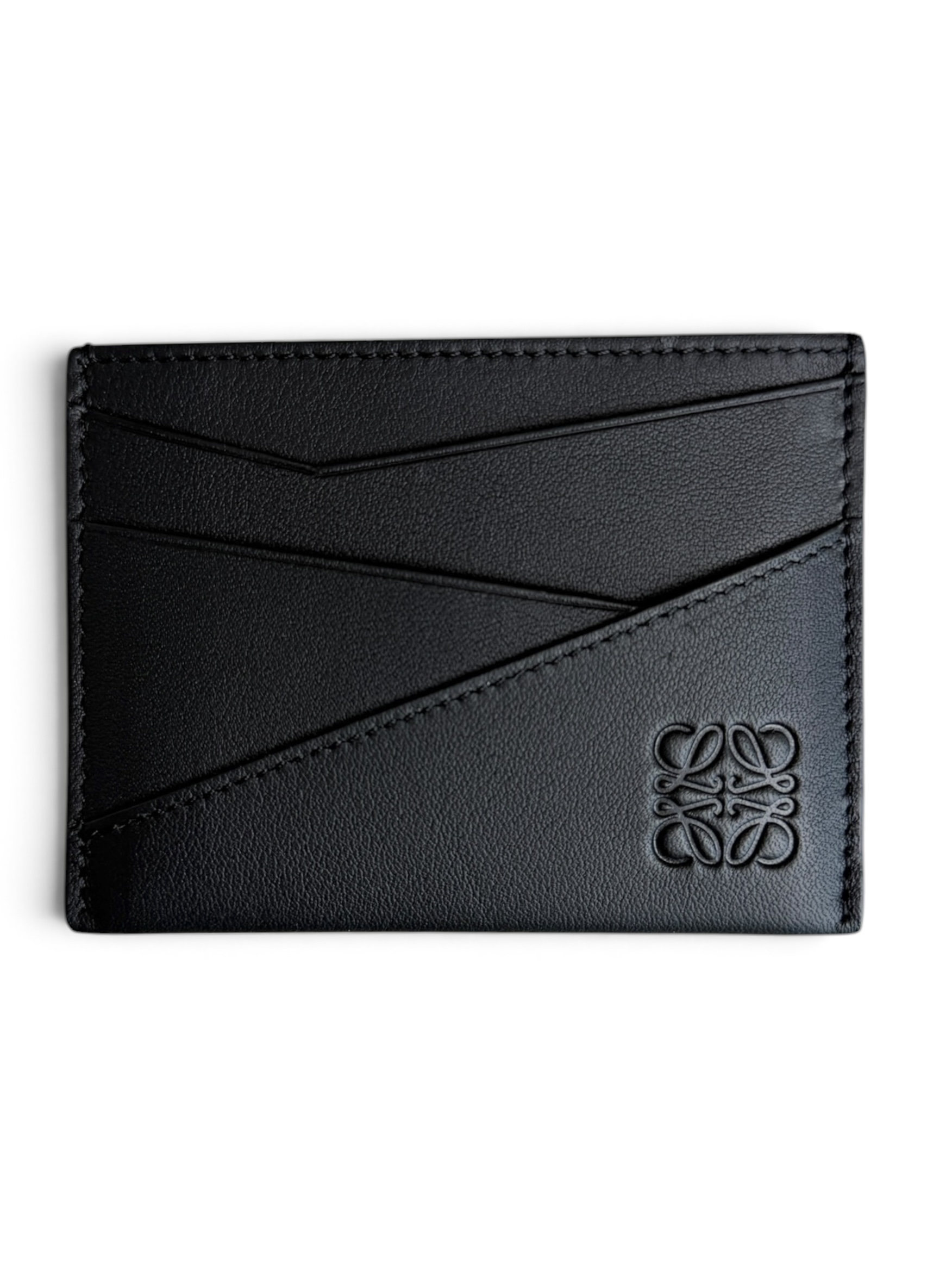 Loewe Puzzle Plain Cardholder in Classic Calfskin Black