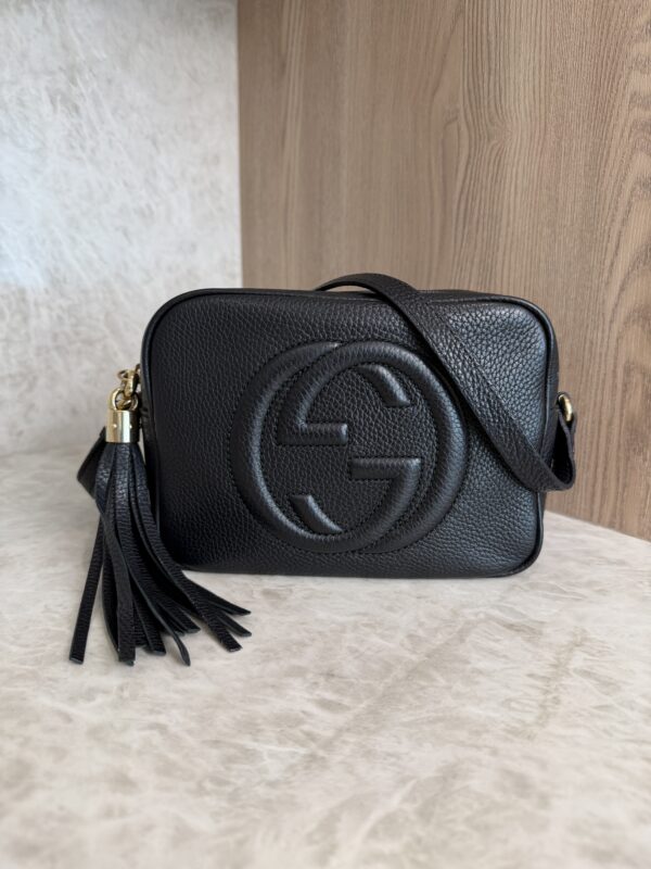Gucci Calfskin Small Soho Disco Bag Black