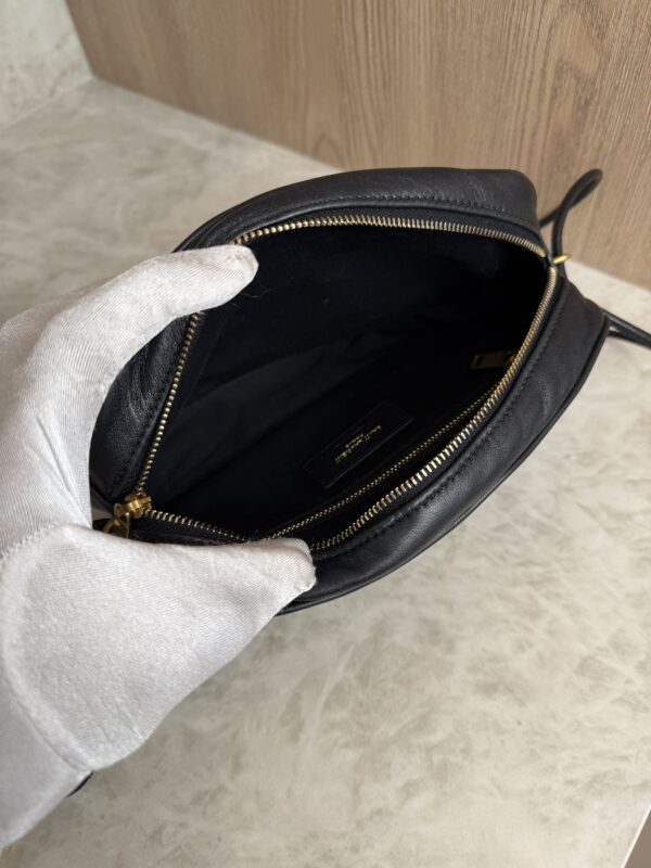 Saint Laurent (YSL) Quilted Monogram Victoire Camera Bag Black