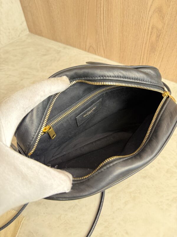 Saint Laurent (YSL) Quilted Monogram Victoire Camera Bag Black