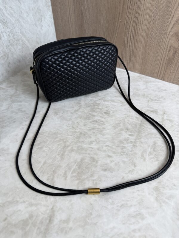 Saint Laurent (YSL) Quilted Monogram Victoire Camera Bag Black