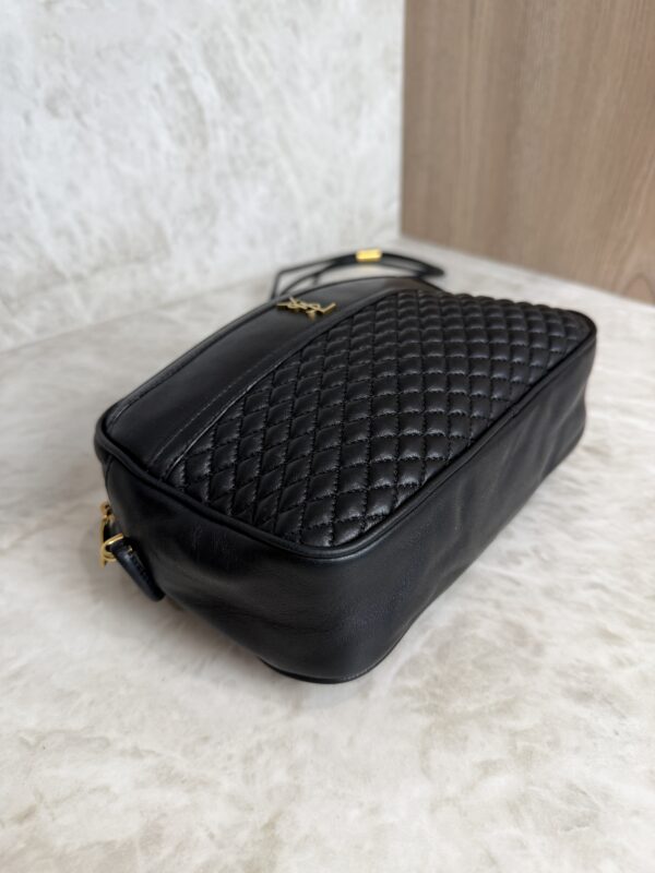 Saint Laurent (YSL) Quilted Monogram Victoire Camera Bag Black