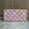 Louis Vuitton Denim Monogram Jacquard Zippy Wallet Pink