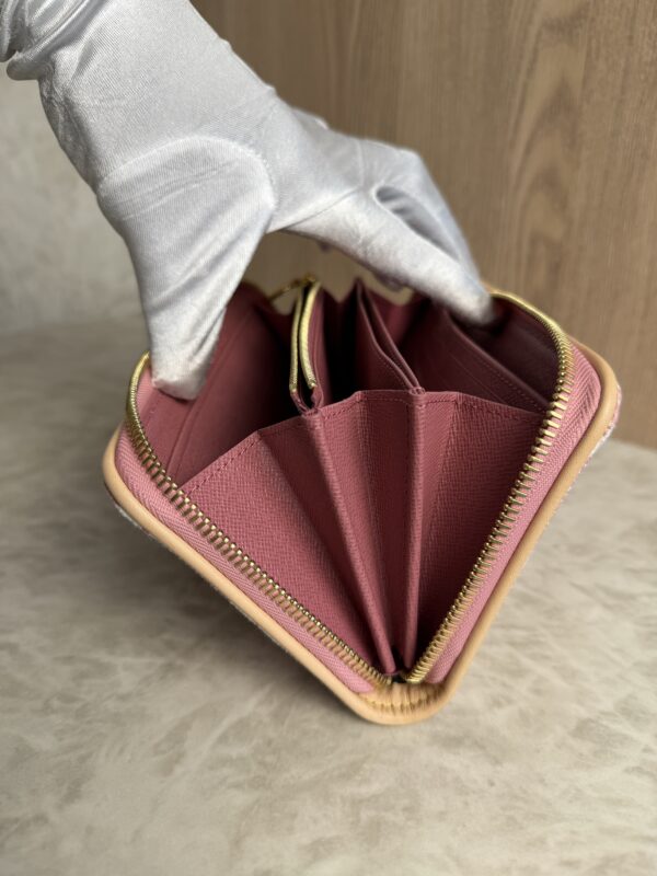 Louis Vuitton Denim Monogram Jacquard Zippy Wallet Pink