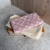 Louis Vuitton Denim Monogram Jacquard Zippy Wallet Pink