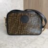 Fendi Black/Brown Coated Canvas And Leather Mini Camera Case Shoulder Bag