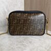 Fendi Black/Brown Coated Canvas And Leather Mini Camera Case Shoulder Bag