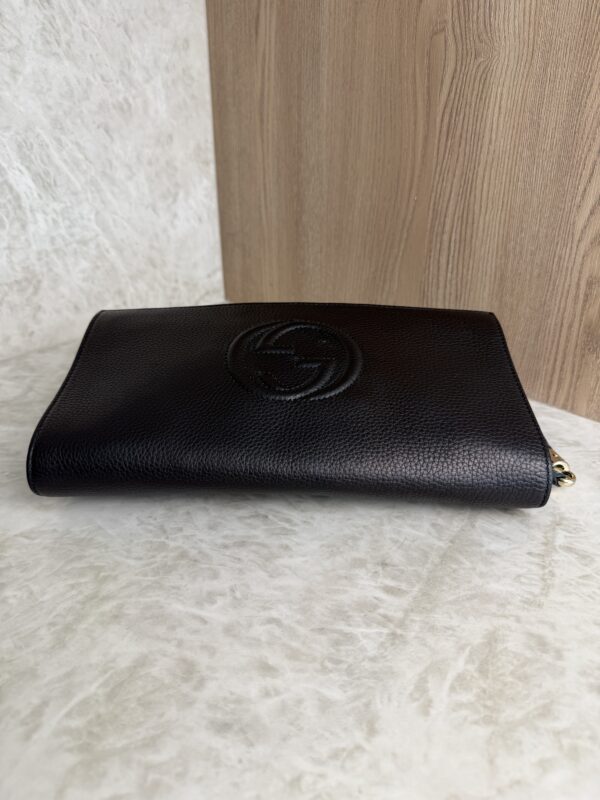 Gucci Soho Clutch Leather Black