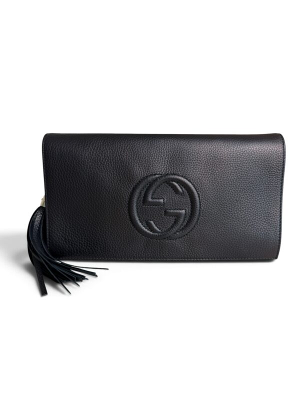 Gucci Soho Clutch Leather Black