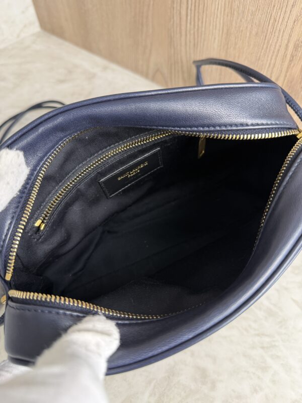Saint Laurent (YSL) Quilted Monogram Victoire Camera Bag Navy