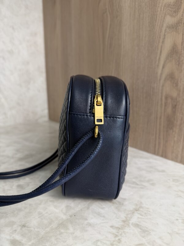 Saint Laurent (YSL) Quilted Monogram Victoire Camera Bag Navy