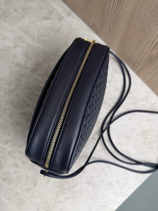 Saint Laurent (YSL) Quilted Monogram Victoire Camera Bag Navy