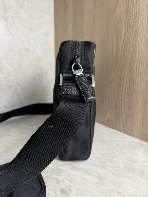 Prada Re-Nylon/Saffiano Leather Shoulder Bag Black