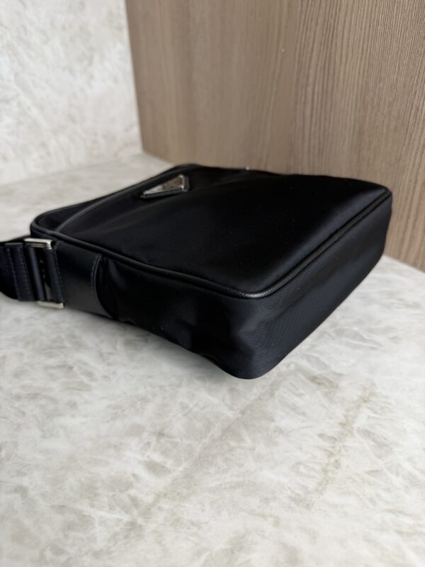 Prada Re-Nylon/Saffiano Leather Shoulder Bag Black