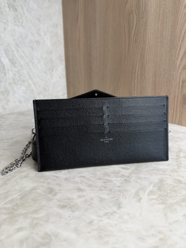 Louis Vuitton Epi Pochette Felicie Chain Wallet Noir