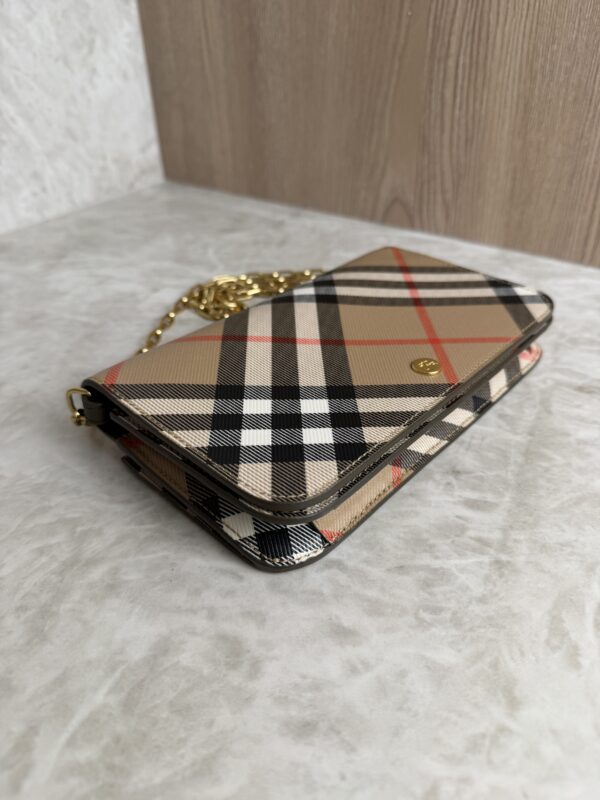 Burberry House Check Halton Wallet on Chain
