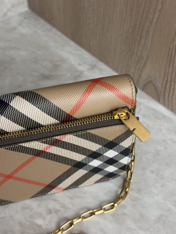 Burberry House Check Halton Wallet on Chain