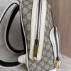 Gucci GG Supreme Monogram Calfskin Web Small Ophidia Day Backpack Beige Ebony New Acero